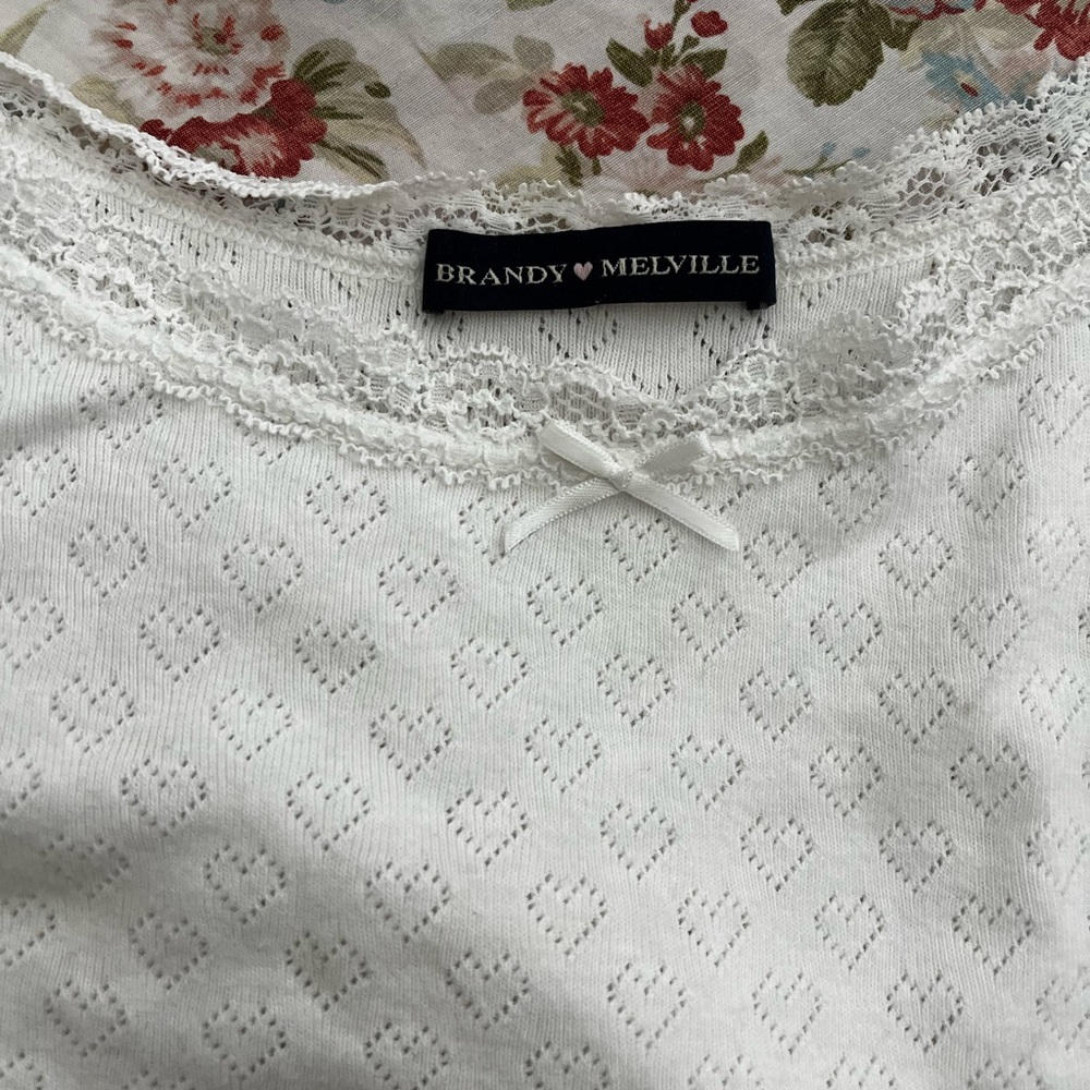 Brandy Melville Heart Lace Tank